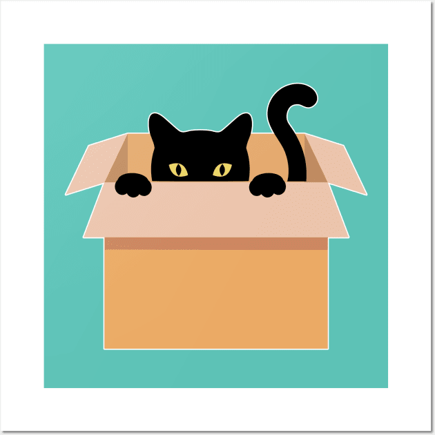 Cat in a box Wall Art by Cute-Treasure